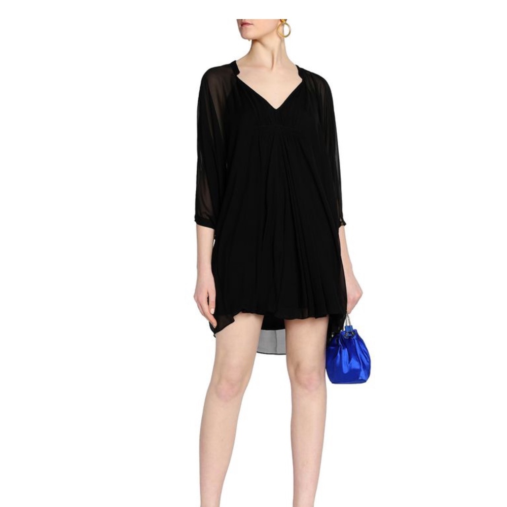 DIANE VON FURSTENBERG Gathered silk-voile dress